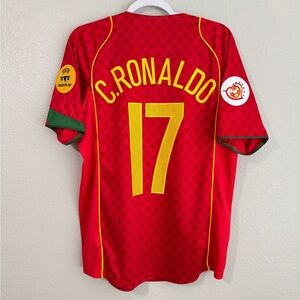 Vintage Portugal 2004 Ronaldo Euro final jersey